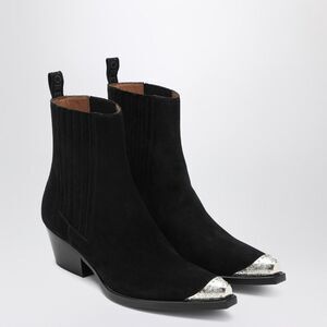Sartore Women's Black Suede Wax Ankle Boot